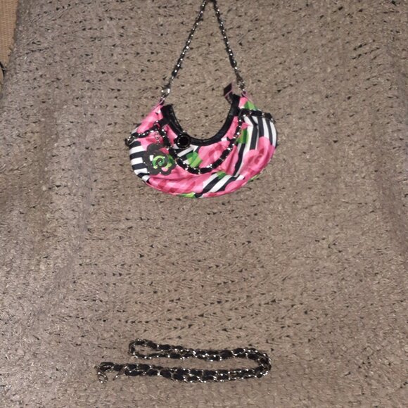 Y2K-LE SPORTSAC X OC-TIJUANA ROSE-Hobo-Complete-2 Straps/Hang Charm-Near Mint - Picture 5 of 6